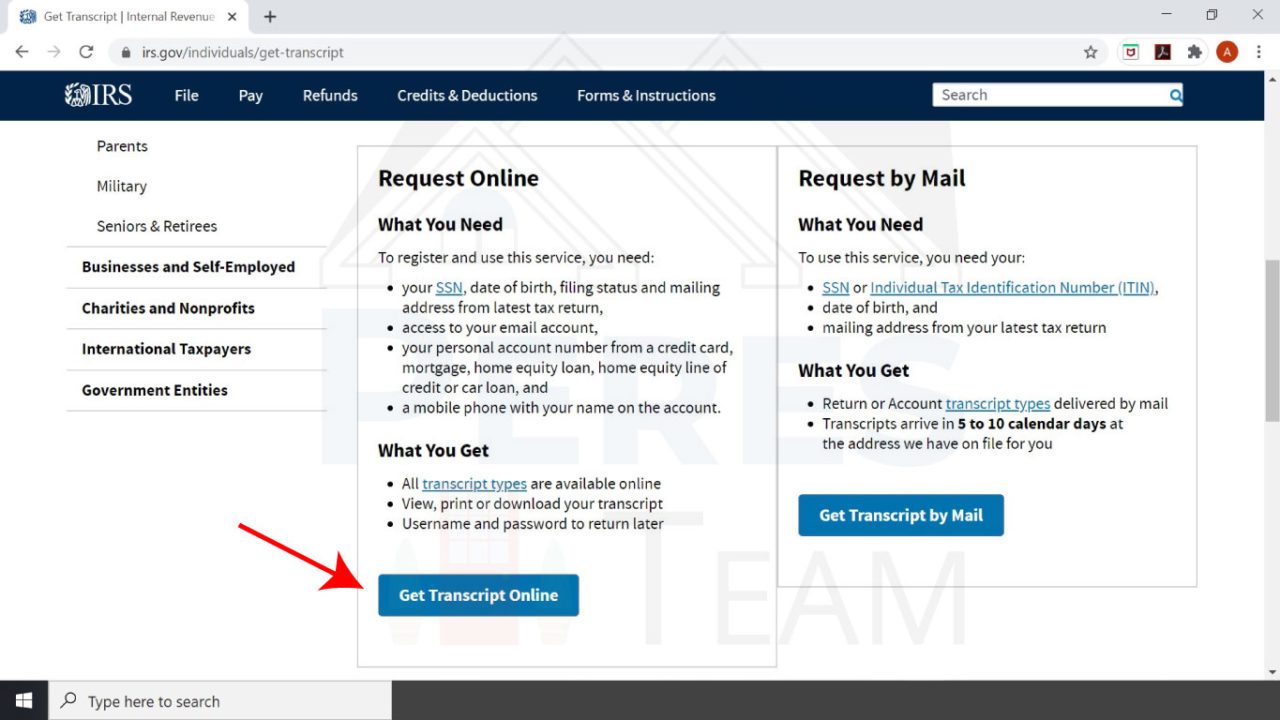 How To Download Your Tax Return Transcripts The Peres Team at Meadowbrook Financial Mortgage